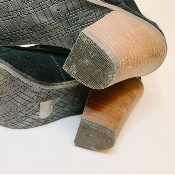 Dolce Vita Connary Black Suede Bootie Size 8 - Picture 8 of 11